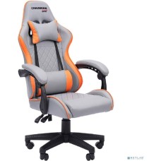 Кресло компьютерное CHAIRMAN Офисное кресло CH28 экокожа, серо-оранжевый (7162897)