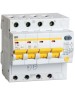 IEK Автоматический выключатель дифф. тока АД14 (MAD10-4-040-C-030) 40A тип C 4.5кА 4П 400В 5 модулей белый (упак.:1шт)