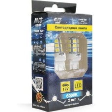 Лампа автомобильная AVS T050B T20/белый/(W3*16q) 18SMD 5050, 2 contact, коробка 2 шт