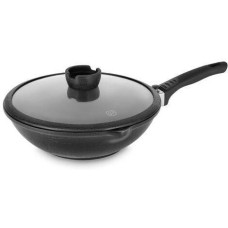 RONDELL Сковорода ВОК (WOK) Escurion RDA-870, 28см, с крышкой, съемная ручка, антипригарное покрытие, алюминиевая