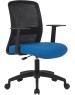 Кресло компьютерное CACTUS Кресло CS-MC333-BKBL, сетка/ткань, до 100кг, фиксированные подлокотники, темно-синий