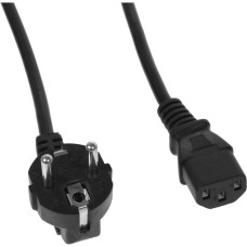 KINGPRICE Кабель KP-PC-Euro-C13-3m Евровилка угловой IEC C13 3м черный