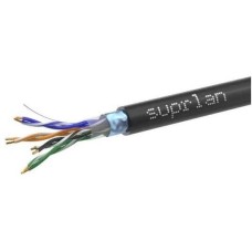 SUPRLAN Кабель сетевой информационный Premium 01-1039-1 кат.5E F/UTP 4 пары 24AWG нг(А)-HF UV универсальный 305м черный