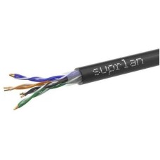 SUPRLAN Кабель сетевой информационный Premium 01-0311-2 кат.5E UTP 4 пары 24AWG PE внешний 305м черный