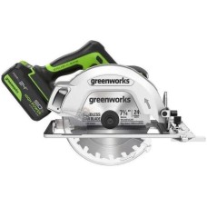 GREENWORKS Циркулярная пила GD24CS, 185мм, аккумуляторная, 24В, с 1 АКБ, с ЗУ [1500907cug]