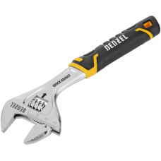 DENZEL Ключ разводной, 200 мм (раскрытие до 33 мм), CrV, с быстрым сбросом, кованый, TPR рукоятка 15742