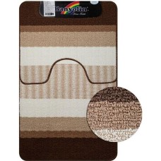 САНАКС - Коврик в ванную СТАР-ЛООП, двойной, КОРИЧНЕВЫЙ, 550 х 900, 550 х 450 мм, 100% полиэстер 00823