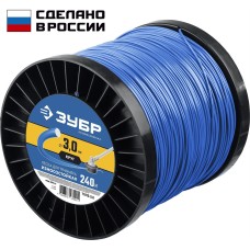ЗУБР КРУГ, 3.0 мм, 240 м, леска для триммера, Профессионал (71015-3.0)