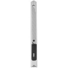 DELI Нож канцелярский E2034 Essential Metal Vivid Mini шир.лез.9мм фиксатор сталь серый