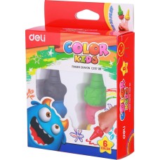 DELI Восковые мелки EC20790 Color Kids 6цв. картон.кор./европод
