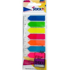 STICK`N Закладки самокл. пластиковые 27087 45x12мм 8цв.в упак. 10лист стрелки