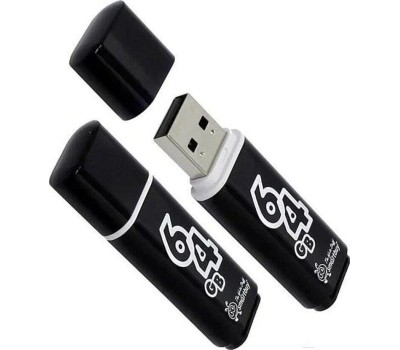 USB флеш SMARTBUY (SB64GBGS-K) 64GB GLOSSY SERIES BLACK