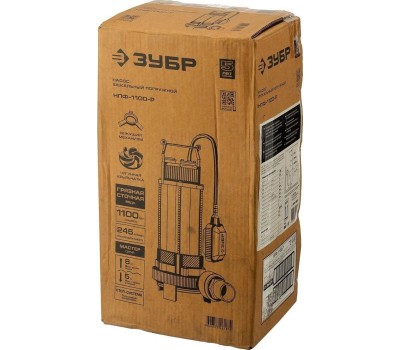 Насос ЗУБР НПФ-1100-Р Насос фекальный погружной для загрязненной воды