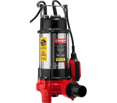 Насос ЗУБР НПФ-1100-Р Насос фекальный погружной для загрязненной воды