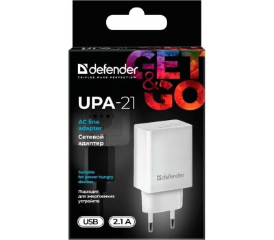 Универсальные адаптеры питания DEFENDER (83571) UPA-21 белый