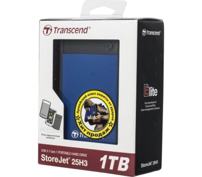Внешний жесткий диск TRANSCEND (TS1TSJ25H3P) 1TB STOREJET 25H3P 2.5