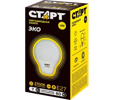 Лампа СТАРТ LEDSPHEREE27 7W 30 WS