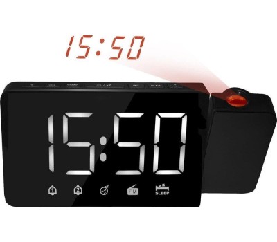 Радиочасы-будильник SOUNDMAX SM-1533(черный с белым)