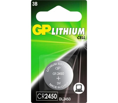Литиевая дисковая батарейка GP (10607) CR2450-2C1 (CR2450)