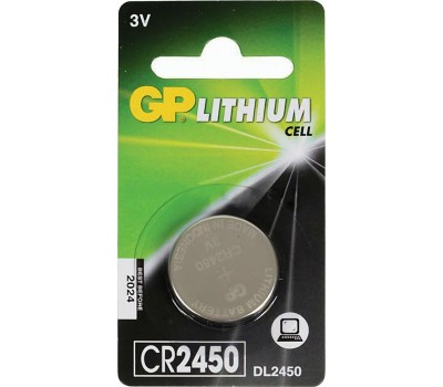 Литиевая дисковая батарейка GP (10607) CR2450-2C1 (CR2450)