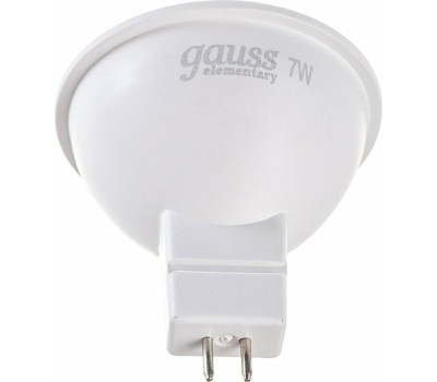 GAUSS 13517 Светодиодная лампа LED Elementary MR16 GU5.3 7W 530lm 3000K 1/10/100 0