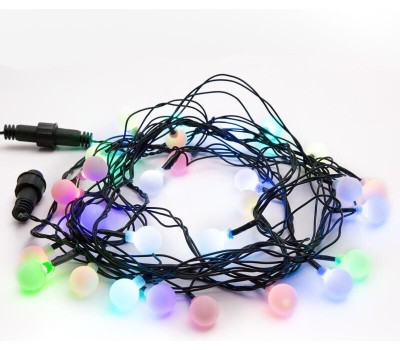 Гирлянда NEON-NIGHT (304-021) Гирлянда светодиодная Шарики 5м, 20LED, IP20, прозрачный провод, свечение мульти (RG/RB), мигание, 230В