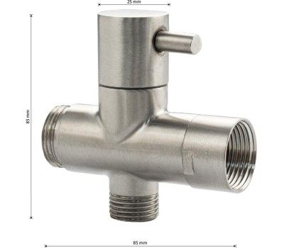 Дивертор к смесителю МАГНУС 7123 Дивертор к смесителю в ванную из нержавеющей стали, металлокерамика