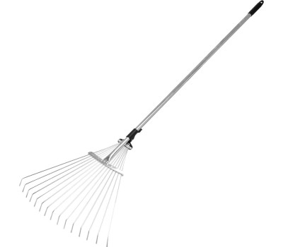 Грабли PALISAD стальные, 190 - 520 х 1200 - 1500 мм, 15 зубьев, раздвижные, стальной черенок, 6175655