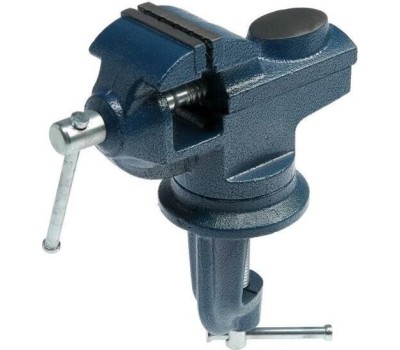 Тиски СИБРТЕХ Тиски слесарные, настольные, поворотные, ширина рабочих губок 50 мм, наковальня 18668