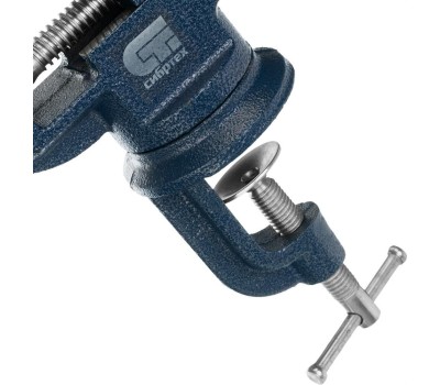 Тиски СИБРТЕХ Тиски слесарные, настольные, поворотные, ширина рабочих губок 50 мм, наковальня 18668