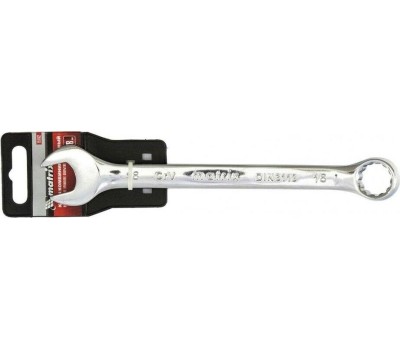 Комбинированный ключ MATRIX Ключ комбинированный, 18 мм, CrV, полированный хром 15162
