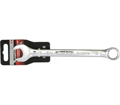 Комбинированный ключ MATRIX Ключ комбинированный, 18 мм, CrV, полированный хром 15162