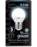 GAUSS Лампа LED E27, шар, 9.5Вт, одна шт. [105102210]