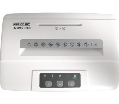 шредеры OFFICE KIT Уничтожитель бумаг S200TS 0,8x1, P-7, 0.8х1 мм, 6 лист. одновременно, 25л [ok0801s200]