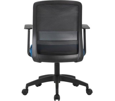 Кресло компьютерное CACTUS Кресло CS-MC333-BKBL, сетка/ткань, до 100кг, фиксированные подлокотники, темно-синий