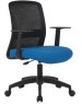 Кресло компьютерное CACTUS Кресло CS-MC333-BKBL, сетка/ткань, до 100кг, фиксированные подлокотники, темно-синий