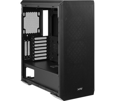 Корпус для ПК XPG Корпус DEFENDER BLACK [DEFENDER-BKCWW] (Midi-Tower, черный, TG, 120mm fan*3)