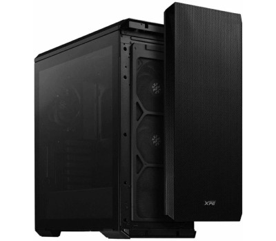 Корпус для ПК XPG Корпус DEFENDER BLACK [DEFENDER-BKCWW] (Midi-Tower, черный, TG, 120mm fan*3)