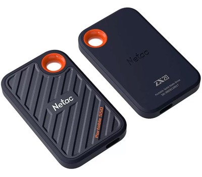 внешний диск NETAC 1ТБ Внешний диск SSD ZX20L NT01ZX20L-001T-32BK, USB-C, запись - 1800МБ/с, чтение - 2000МБ/с, черный