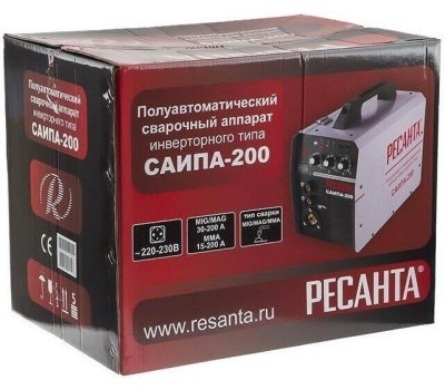 Сварочный аппарат РЕСАНТА Сварочный полуавтомат САИПА-200 ПРОФ (MIG/MAG)