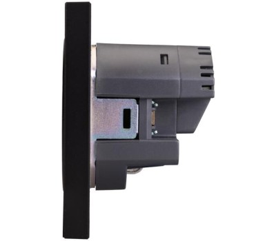 KRANZ Розетка STRONG 1-ая с/з с/у з/ш 16А с USB A+C быстрой зарядки 5В/3А антрацит