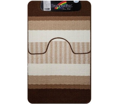 САНАКС - Коврик в ванную СТАР-ЛООП, двойной, КОРИЧНЕВЫЙ, 550 х 900, 550 х 450 мм, 100% полиэстер 00823