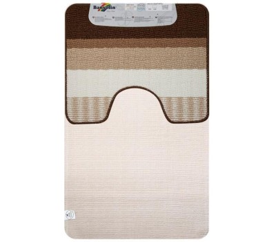 САНАКС - Коврик в ванную СТАР-ЛООП, двойной, КОРИЧНЕВЫЙ, 550 х 900, 550 х 450 мм, 100% полиэстер 00823