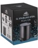 САНАКС - Ведро из нержавеющей стали, с педалью, круглое, 5 литров, плоская крышка микролифт, цвет ГРАФИТ. 10505