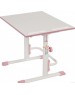 Парта POLINI Растущая парта-трансформер Polini kids Simple М1 75х55 см, белый-розовый
