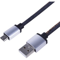 Дата-кабель REXANT (18-4242) USB кабель microUSB, шнур в джинсовой оплетке REXANT