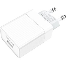 СЗУ BOROFONE (6931474728296) BA47A Mighty 1USB QC3.0 белый