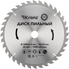 Диск пильный KRANZ (KR-92-0132) Диск пильный 300 мм х 36 зуб х 32/30 мм