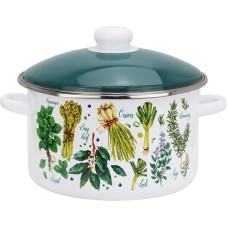 Кастрюля ЭМАЛЬ 01-Б1614/6М Пряные травы эмал цил 4,0л мет/об