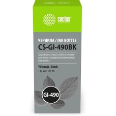 Чернила CACTUS Чернила CS-GI-490BK черный пигментный 135мл для Canon PIXMA G1400/G1410/G1411/G2400/G2410/G2411/G3400/G3410/G3411/G4400/G4410/G4411